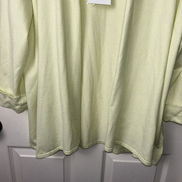 Magaschoni Green Open Front Lagenlook Duster Cardigan Viscose Blend Sweater XL - Picture 4 of 7